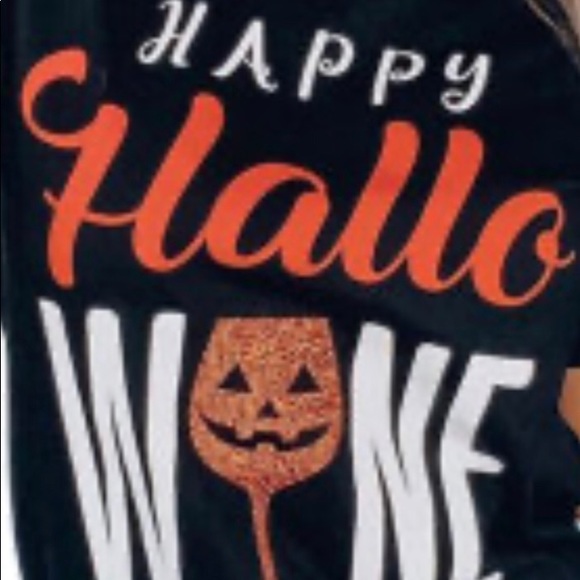 🎃HP🍷1 left•size large•HAPPY Hallo-WINE Black Tee - Picture 4 of 7
